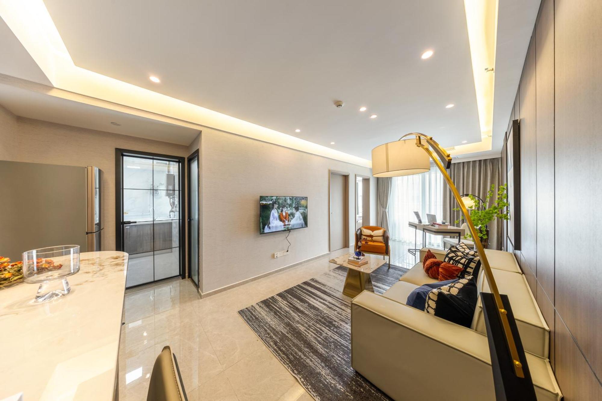 Boruisi Video And Audio Light House - Shenzhen Convention And Exhibition Center Gangxia Metro Station Aparthotel Exterior foto
